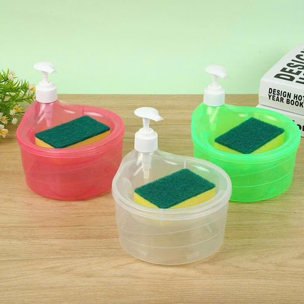 Hộp Đựng Nước Rửa Chén 2 Trong 1 Kèm Miếng Bọt Biển
