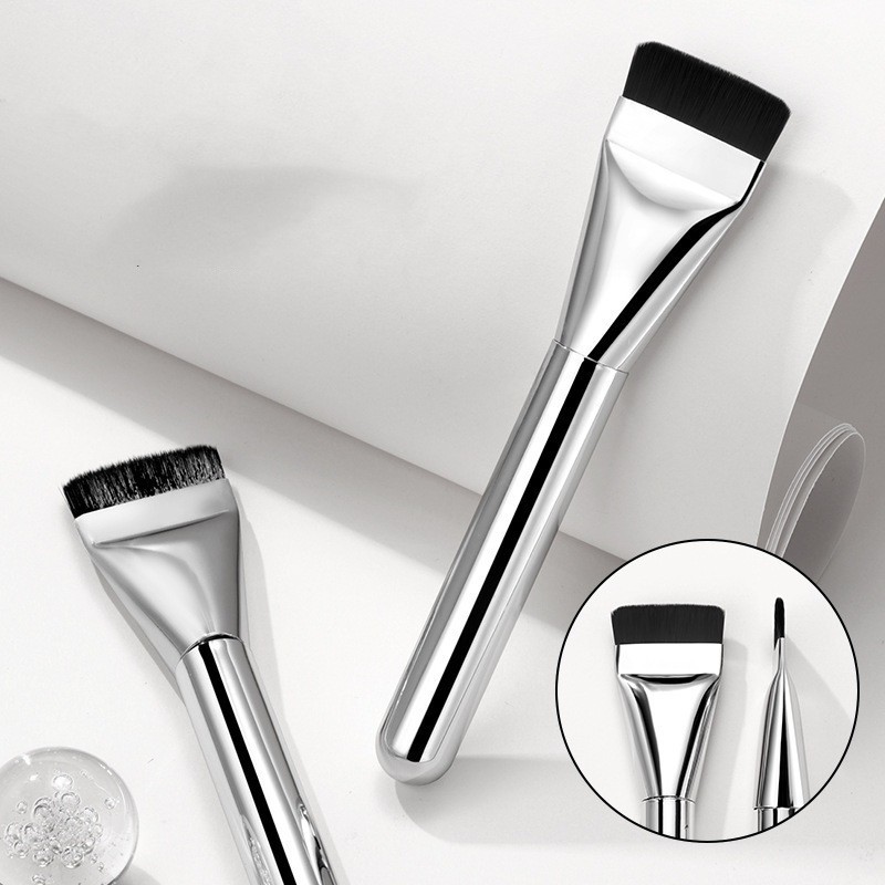Cọ Tán Nền Trang Điểm Đầu Phẳng Kèm Đầu Chống Bụi Cao Cấp